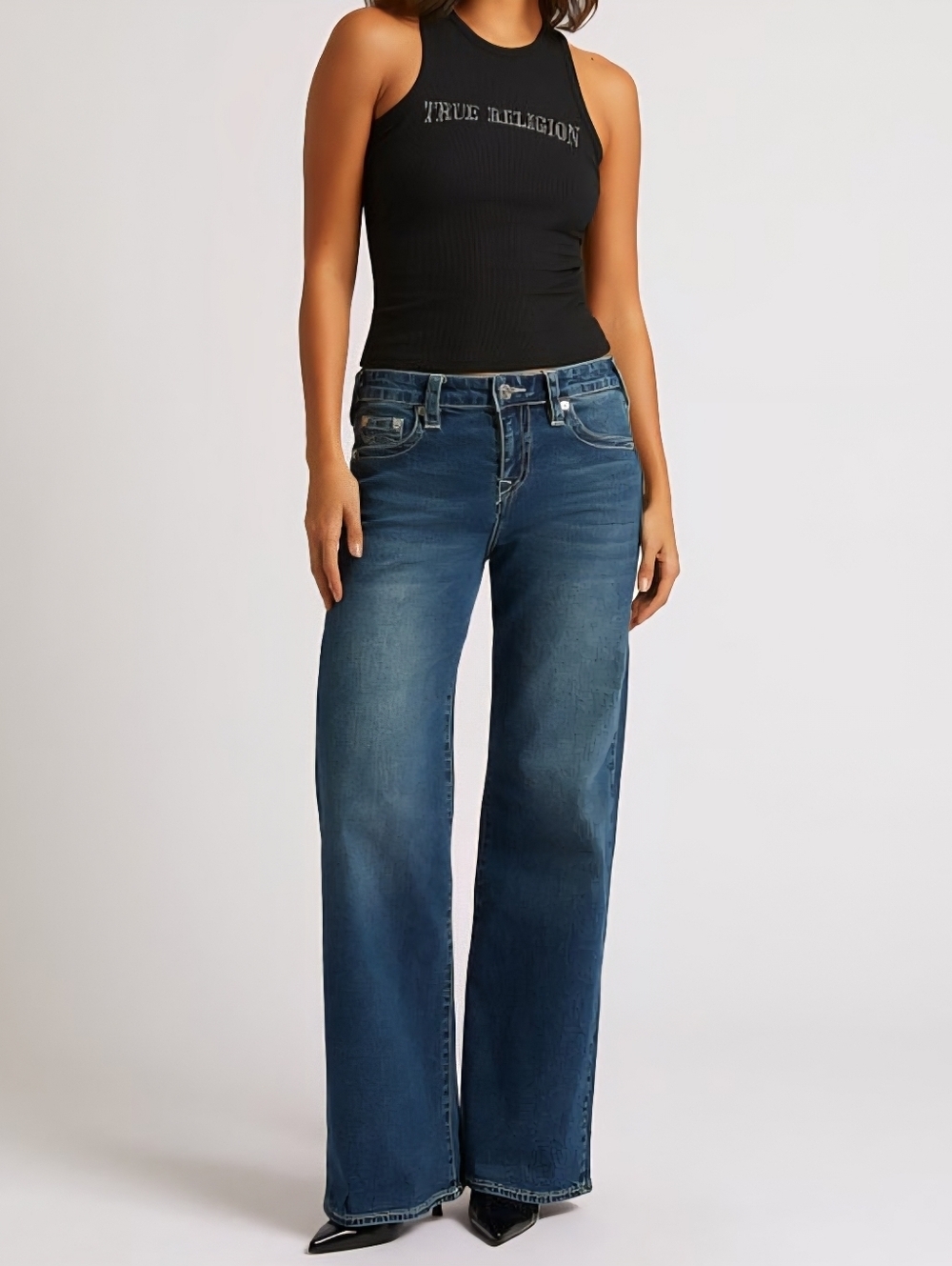True Religion Bobbi Low Slung Baggy Jeans NWT Size 30 Y2K Wide Leg